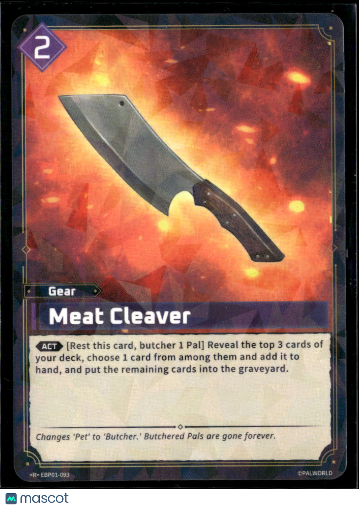 Meat Cleaver 2024 Palworld Official Card Game Gear
