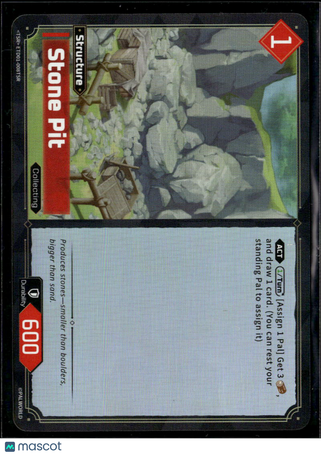 Stone Pit 2024 Palworld Official Card Game Structure Collecting
