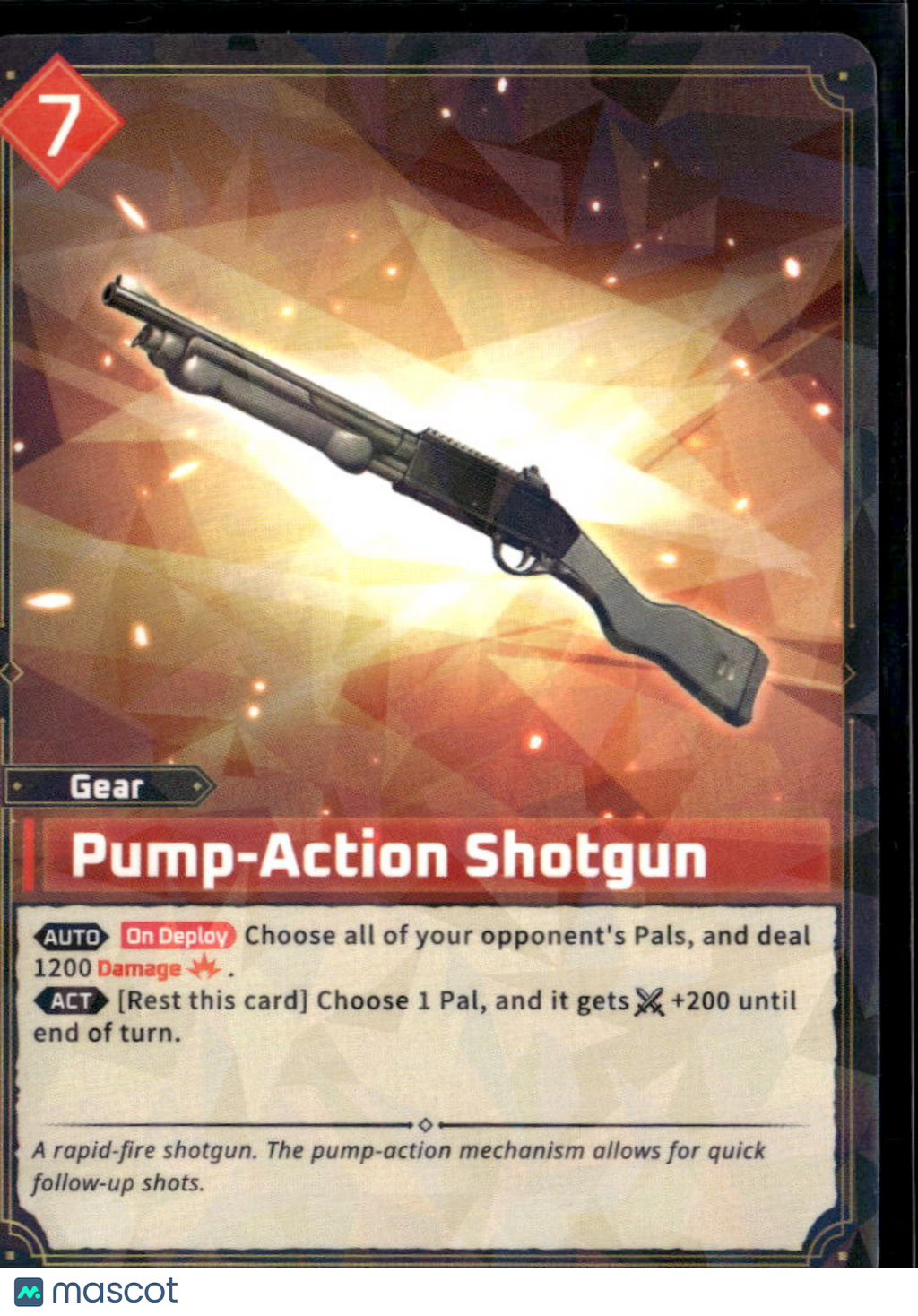 Pump-Action Shotgun Cracked Ice 2024 Palworld Official Card Game Gear