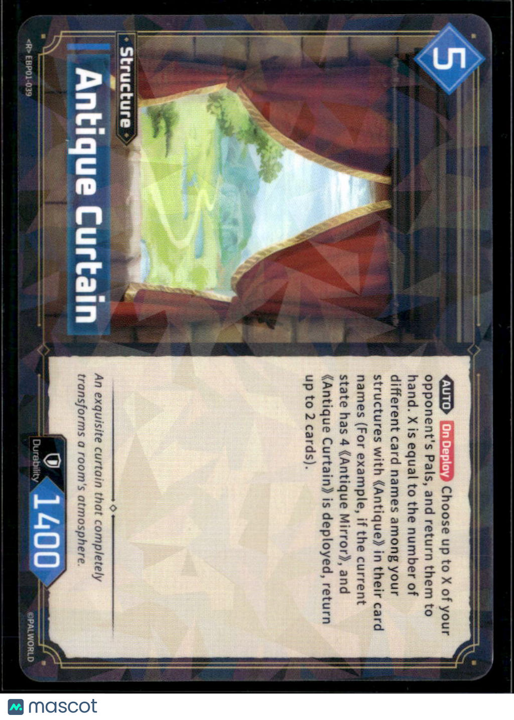 Antique Curtain 2024 Palworld Official Card Game Foil Structure