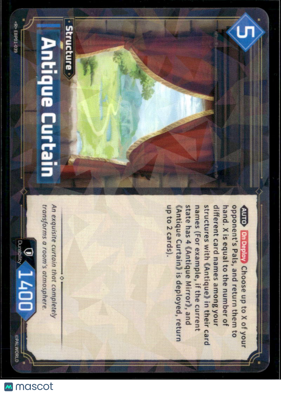 Antique Curtain 2024 Palworld Official Card Game Foil Structure