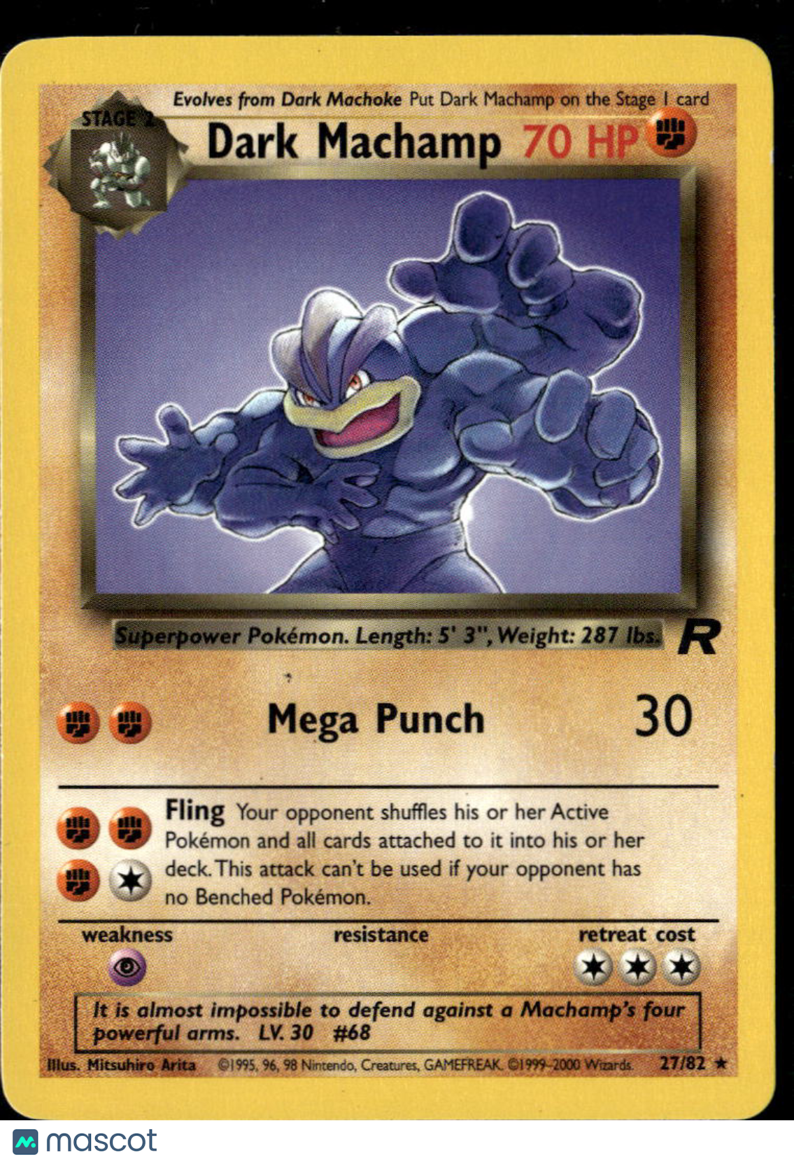 Dark Machamp 2000 Team Rocket Rare #27/82