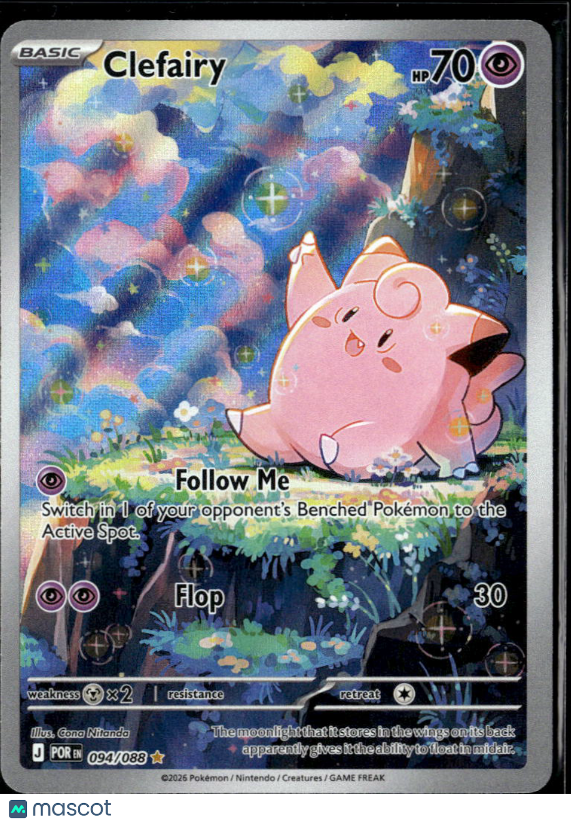 Clefairy 2026 Mega Evolution – Perfect Order Holo Secret Rare #94/88