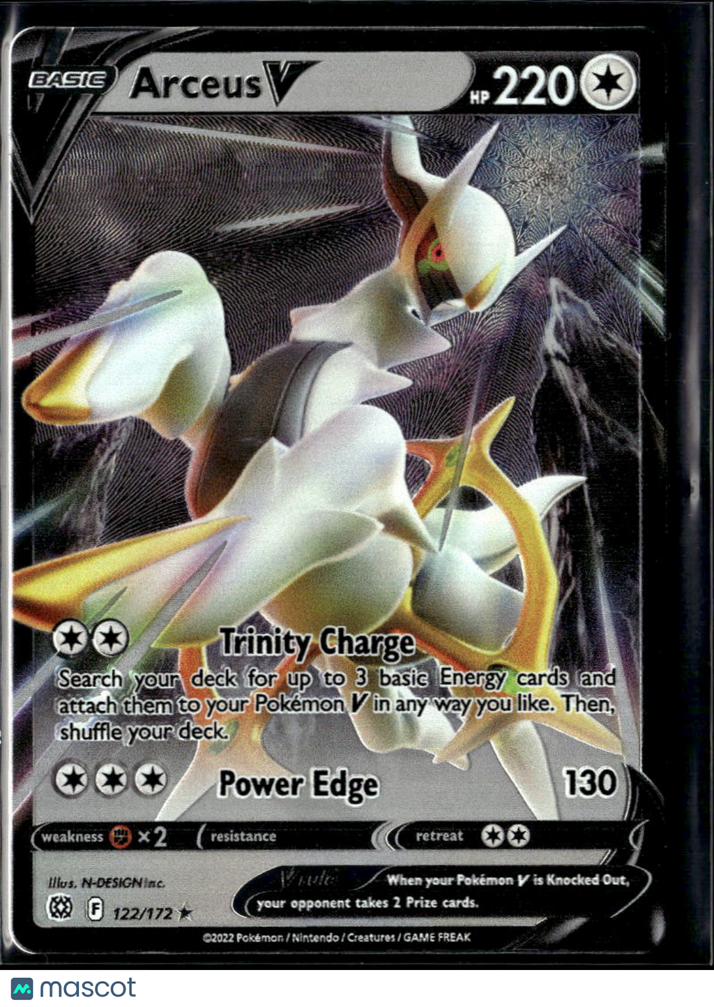 Arceus V 2022 Brilliant Stars Holo Rare #122/172