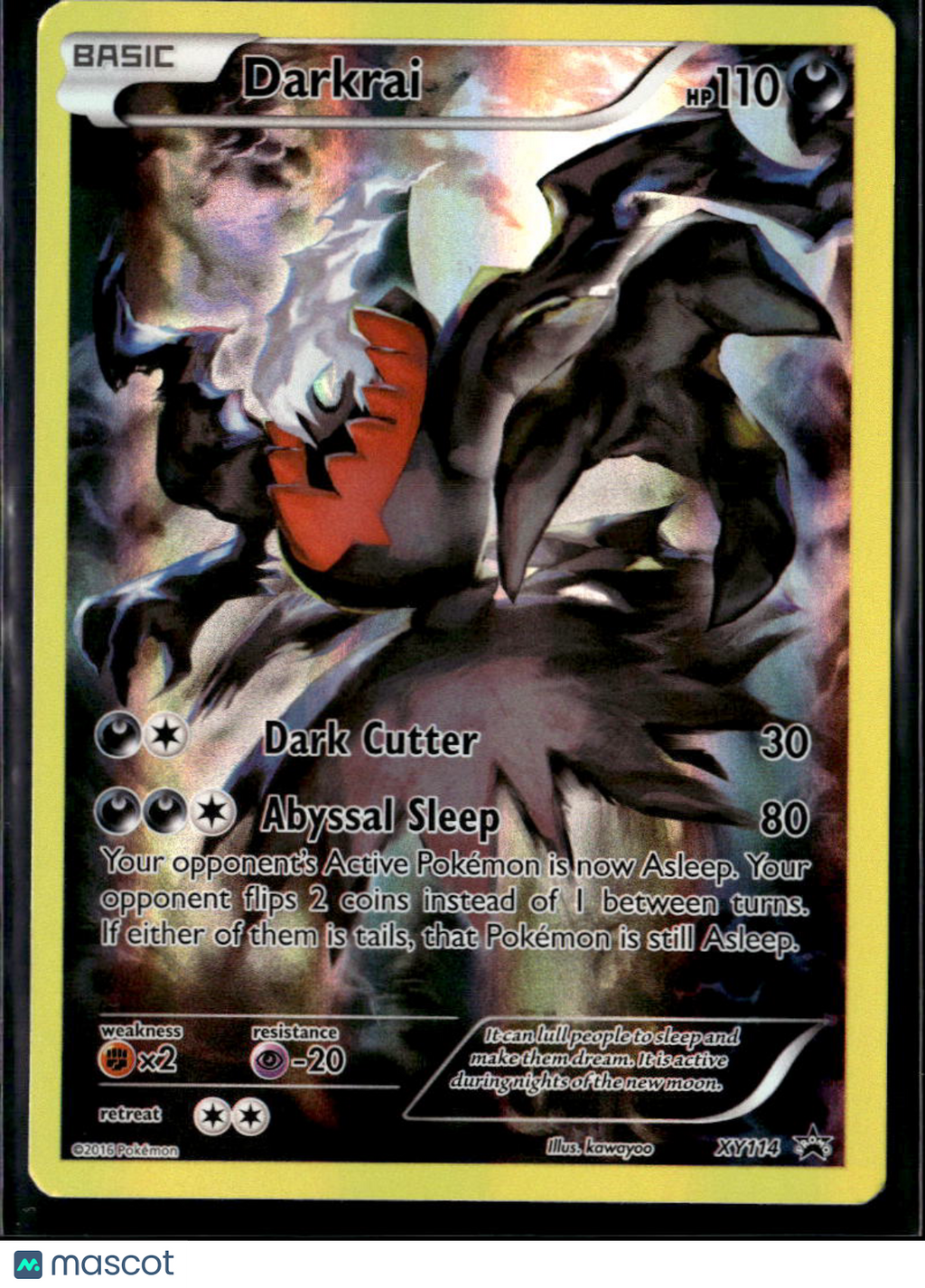Darkrai 2016 XY Holo Black Star Promo #XY114