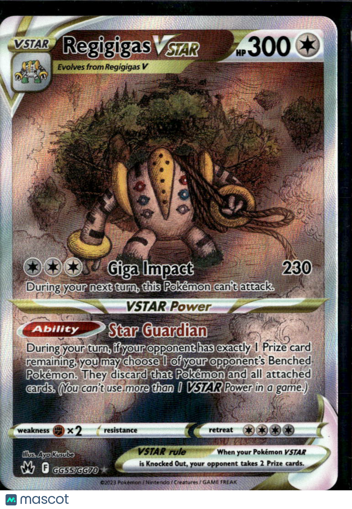 Regigigas VSTAR 2023 Crown Zenith Holo Rare FA SAR #GG55/GG70