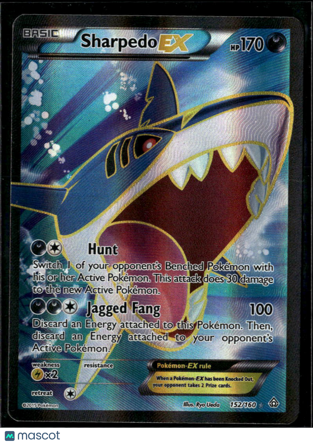 Sharpedo EX 2015 Primal Clash Holo Ultra Rare FA #152/160