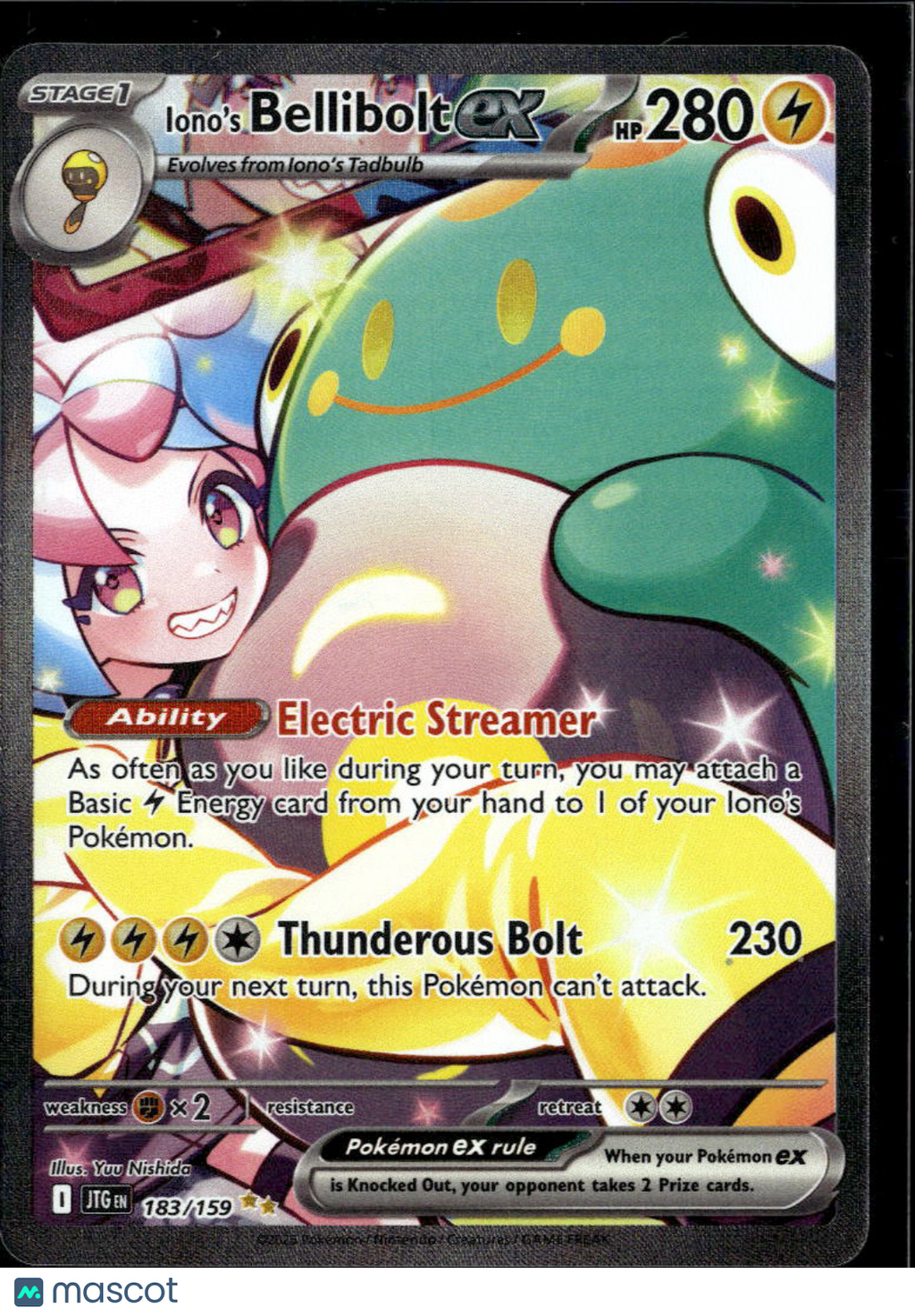 Iono's Bellibolt EX 2025 Journey Together Holo Secret Rare SAR #183/159