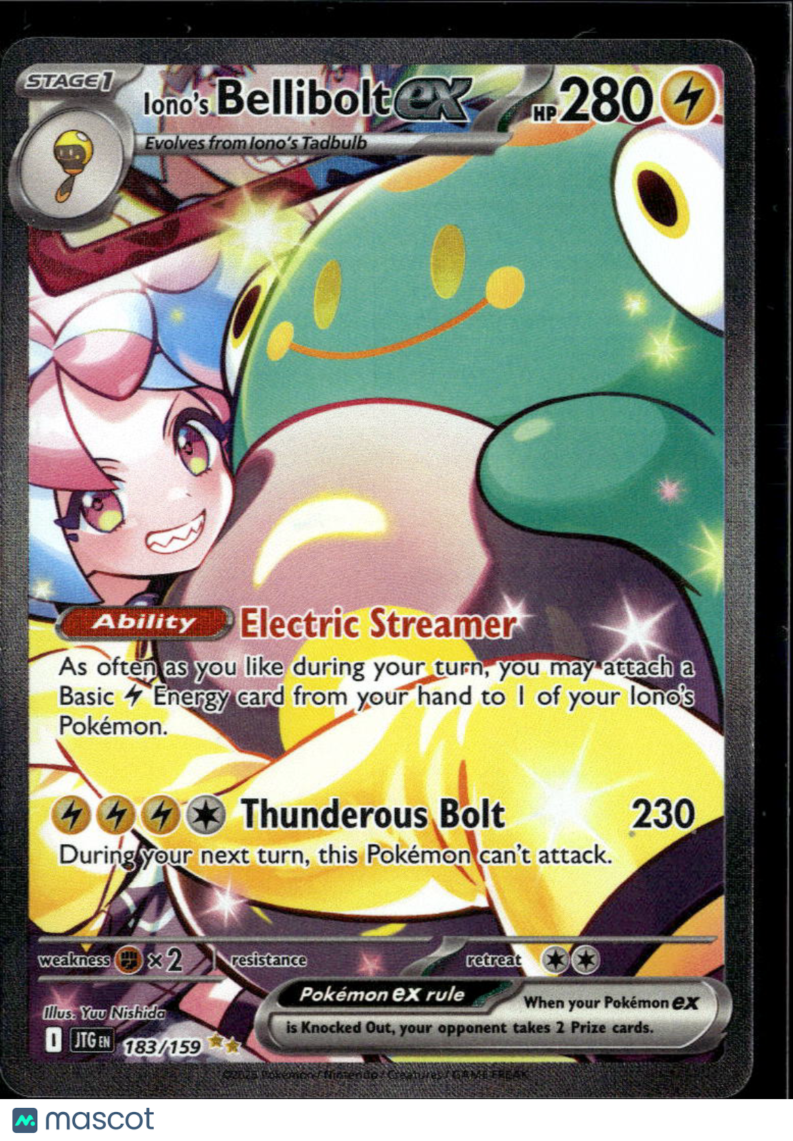 Iono's Bellibolt EX 2025 Journey Together Holo Secret Rare SAR #183/159