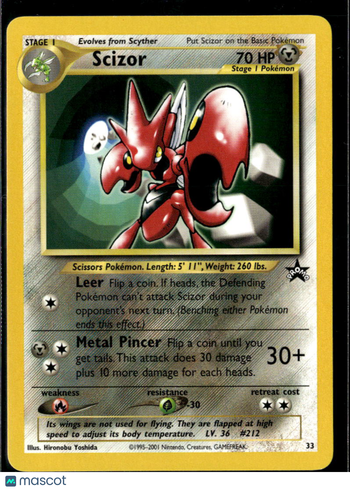 Scizor Wizards Holo Black Star Promo #33