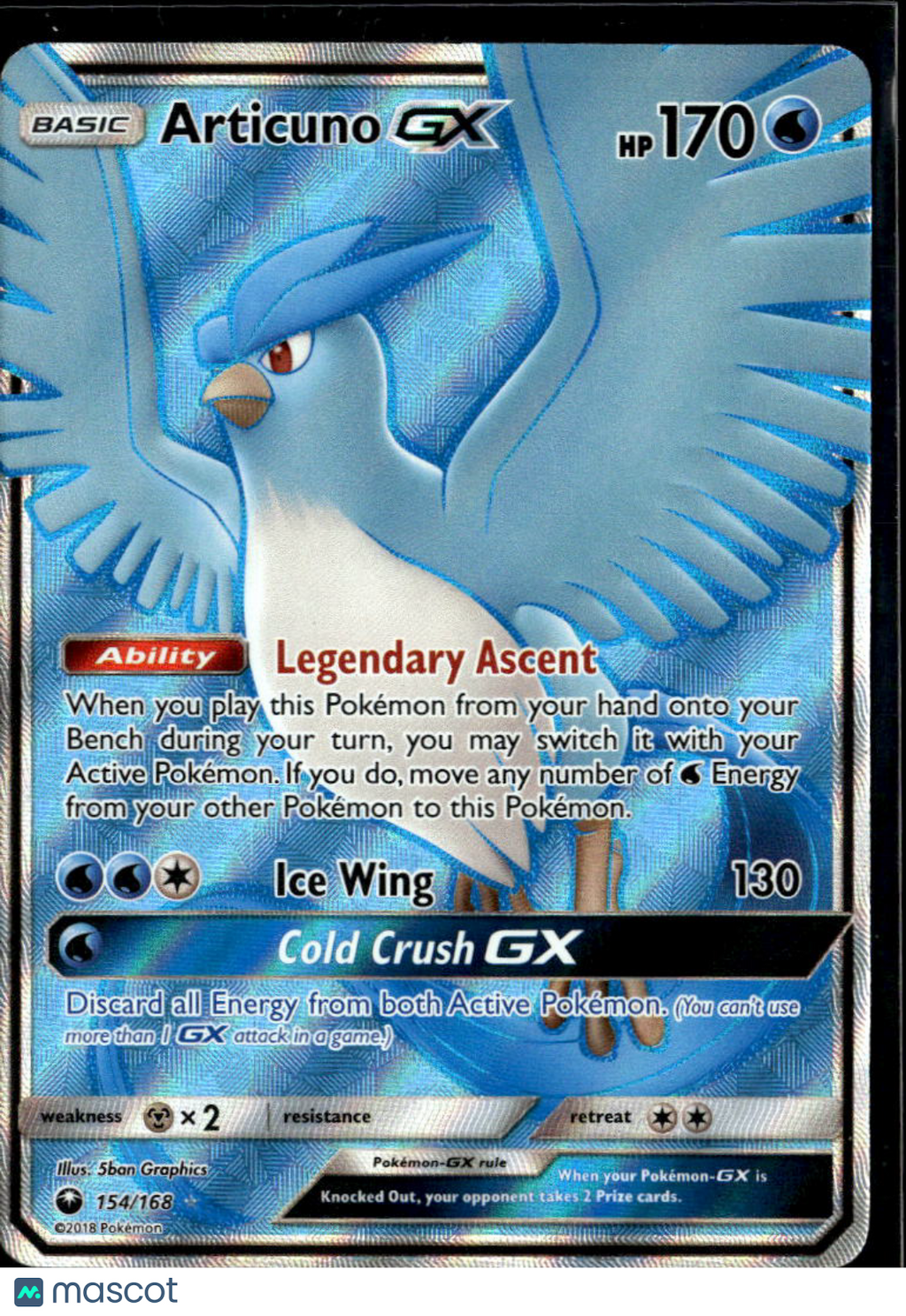 Articuno GX 2018 Celestial Storm Holo Ultra Rare FA #154/168