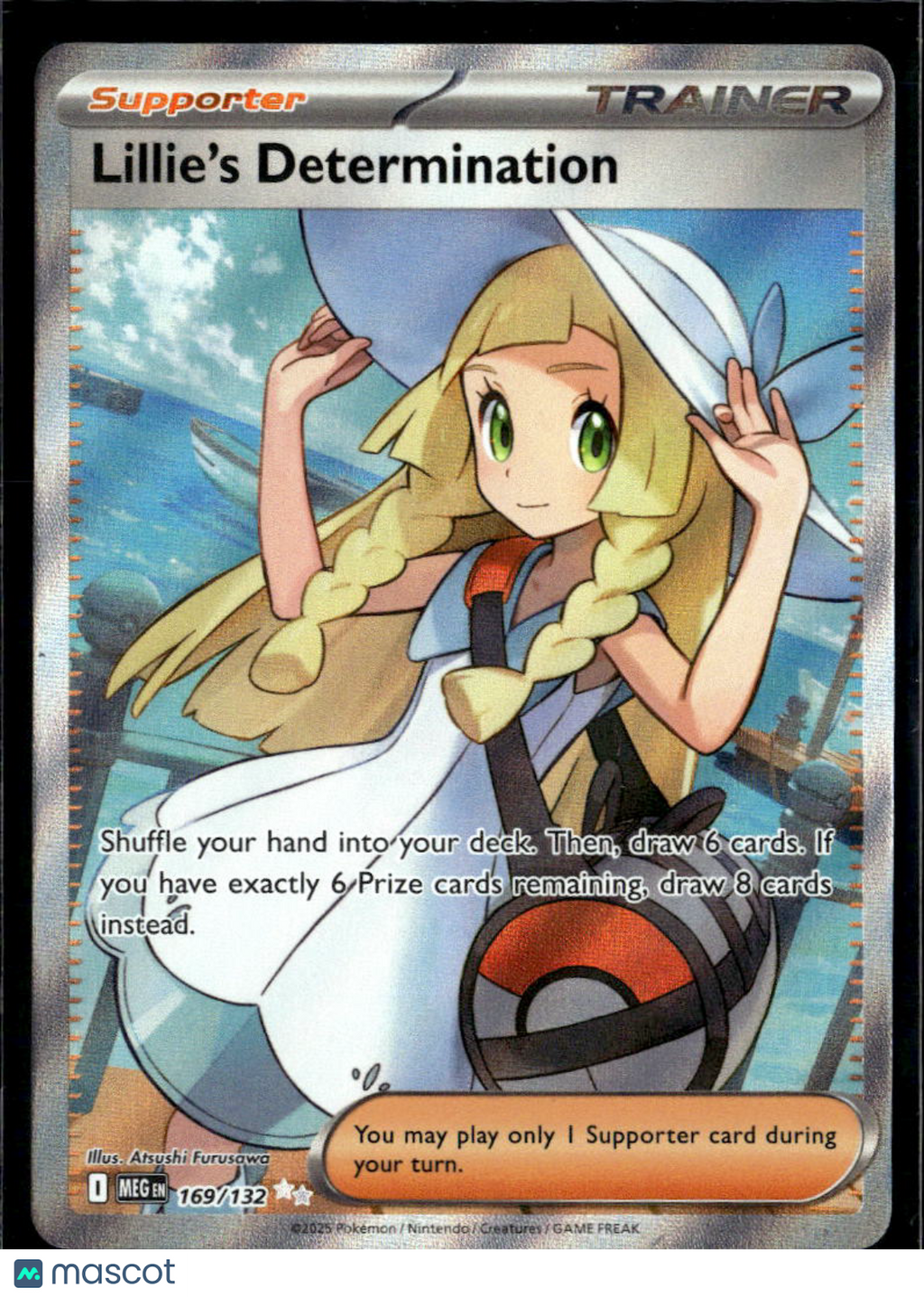 Lillie's Determination 2025 Mega Evolution Holo Secret Rare UR FA #169/132