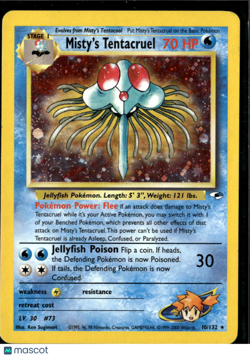 Misty's Tentacruel 2000 Gym Heroes Holo Rare #10/132