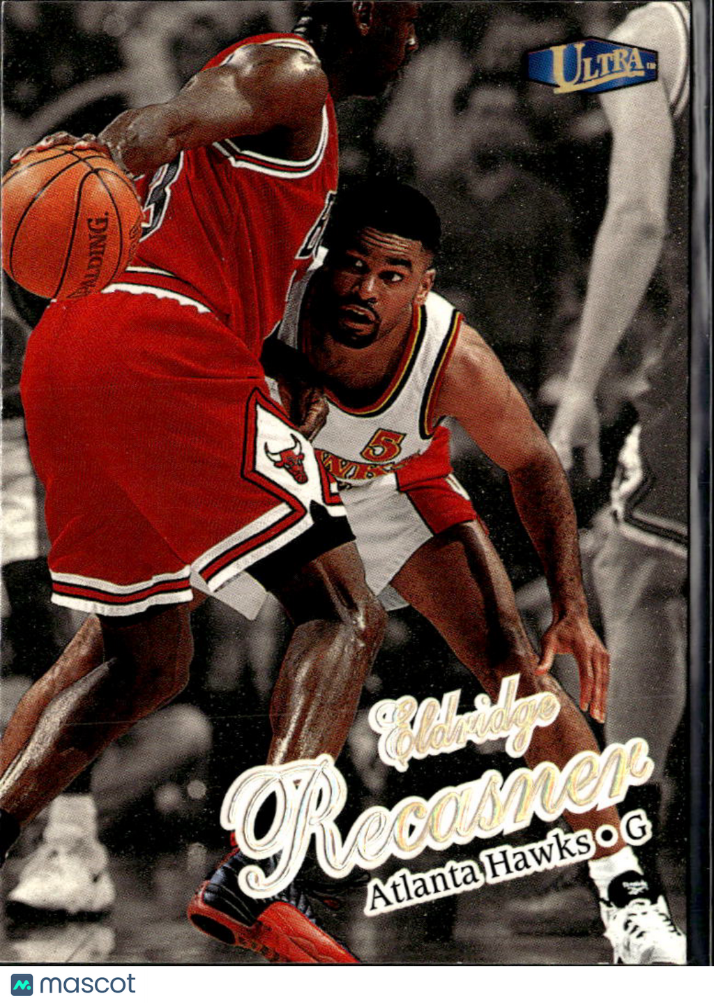 Eldridge Recasner 1998 Fleer Ultra GOLD  Medallion With Michael Jordan Hawks
