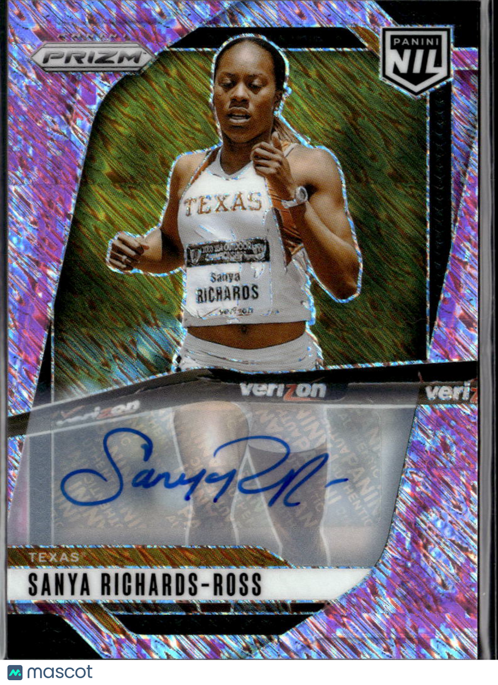 Sanya Richards-Ross 2025 Prizm NIL Auto Autograph Pink Texas Longhorns