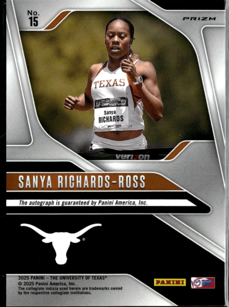Sanya Richards-Ross 2025 Prizm NIL Auto Autograph Pink Texas Longhorns