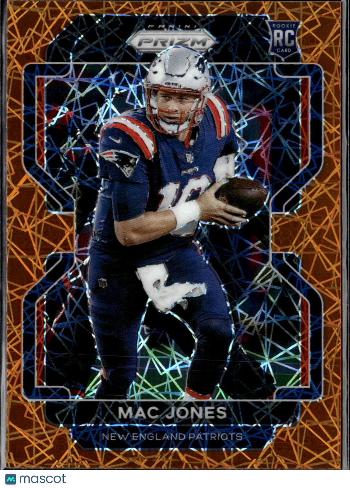 Mac Jones 2021 Prizm RC Orange Lazer Rookie #336 New England Patriots