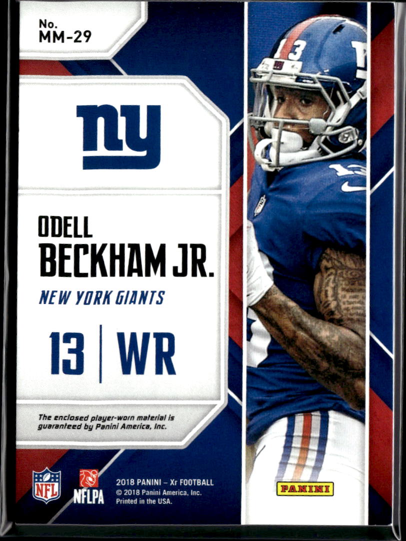 Odell Beckham Jr. 2018 XR Maximal Jersey Patch 31/49 New York Giants