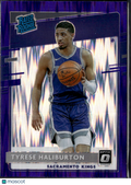Tyrese Haliburton 2020-21 Optic Purple Shock Prizm Rated Rookie RC Kings