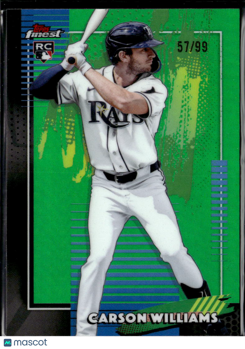 Carson Williams 2026 Topps Finest Green Refractor Rookie RC 57/99 Tampa Bay Rays