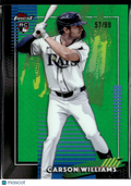 Carson Williams 2026 Topps Finest Green Refractor Rookie RC 57/99 Tampa Bay Rays