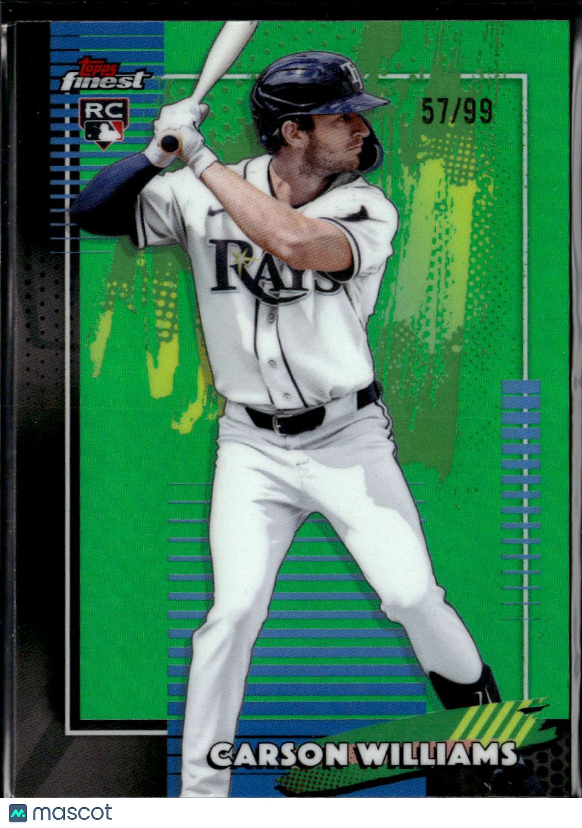 Carson Williams 2026 Topps Finest Green Refractor Rookie RC 57/99 Tampa Bay Rays