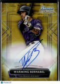 Warming Bernabel 2022 Bowman Sterling Auto Autograph GOLD 31/50 Colorado Rockies