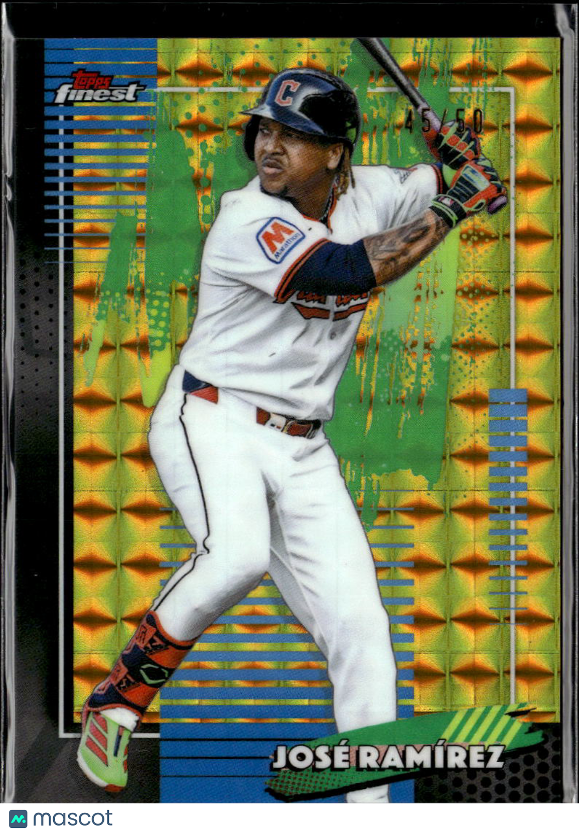 Jose Ramírez 2026 Topps Finest GOLD Refractor 45/50 Cleveland Guardians