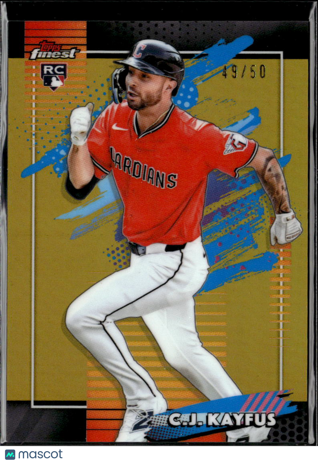 C.J. Kayfus 2026 Topps Finest RC GOLD Refractor Rookie 49/50 Cleveland Guardians