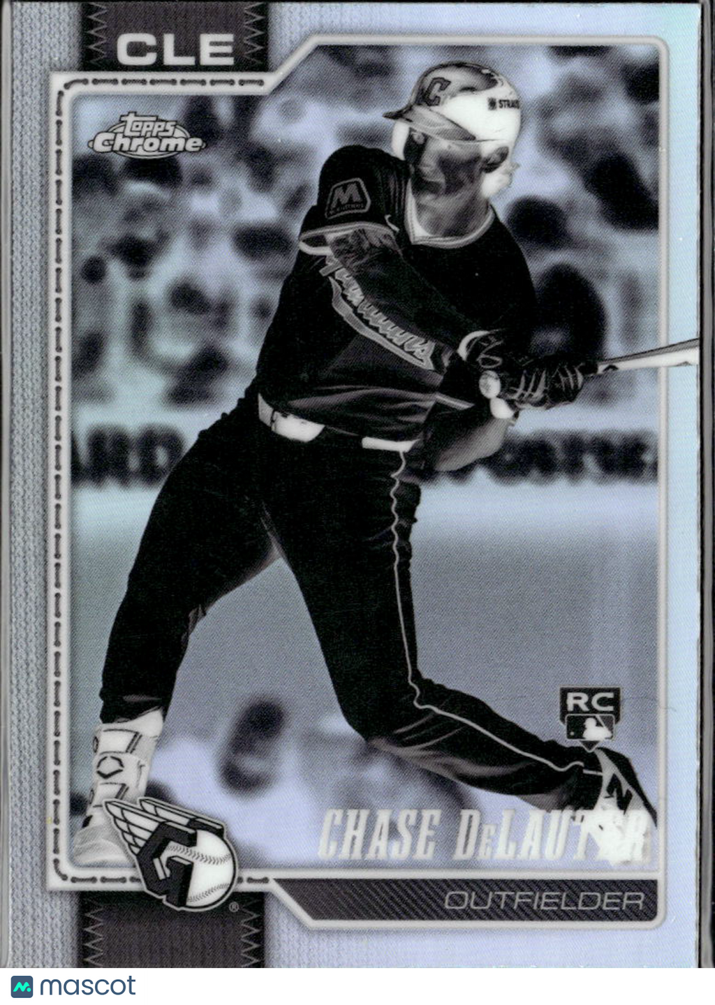 Chase DeLauter 2026 Topps Chrome Negative Refractor Rookie RC SSP Guardians