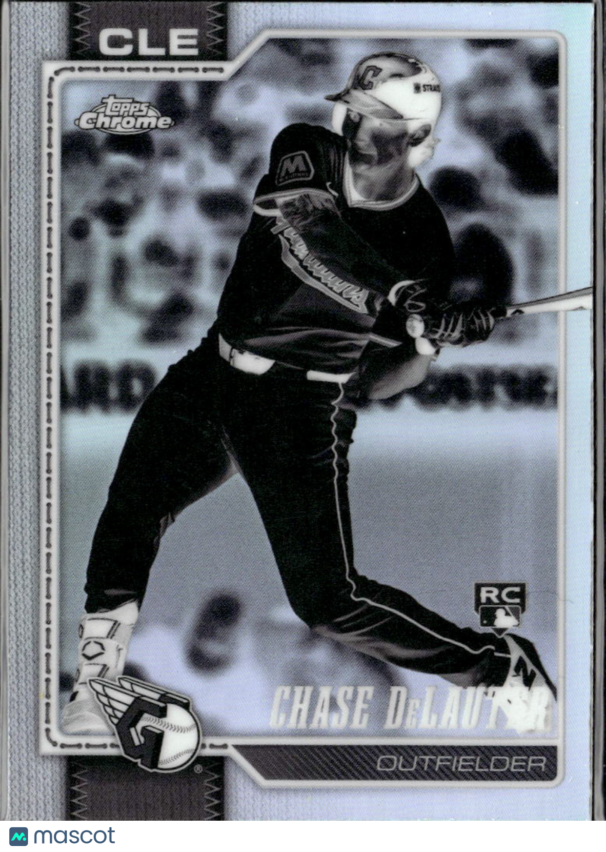 Chase DeLauter 2026 Topps Chrome Negative Refractor Rookie RC SSP Guardians