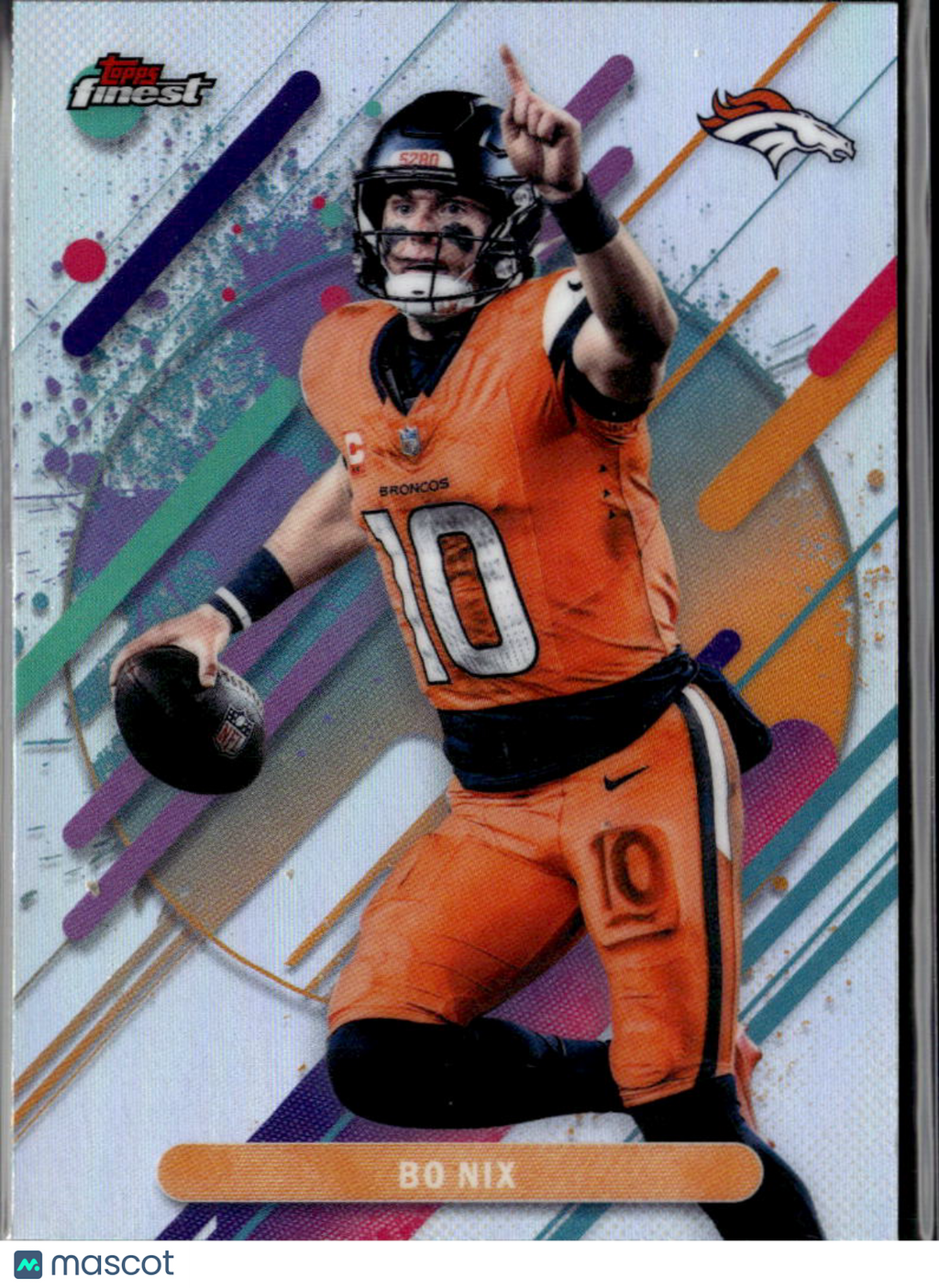 Bo Nix 2025 Topps Finest RARE Refractor #231 Denver Broncos