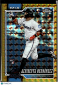 Heriberto Hernandez 2026 Topps Chrome GOLD Geometric RC 41/50 Miami Marlins
