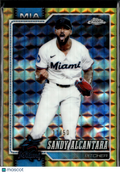 Sandy Alcantara 2026 Topps Chrome GOLD Geometric Refractor 11/50 Miami Marlins