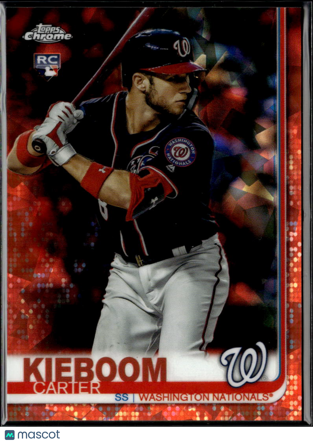 Carter Kieboom 2019 Topps Chrome Sapphire Orange Refractor RC 4/25 Nationals