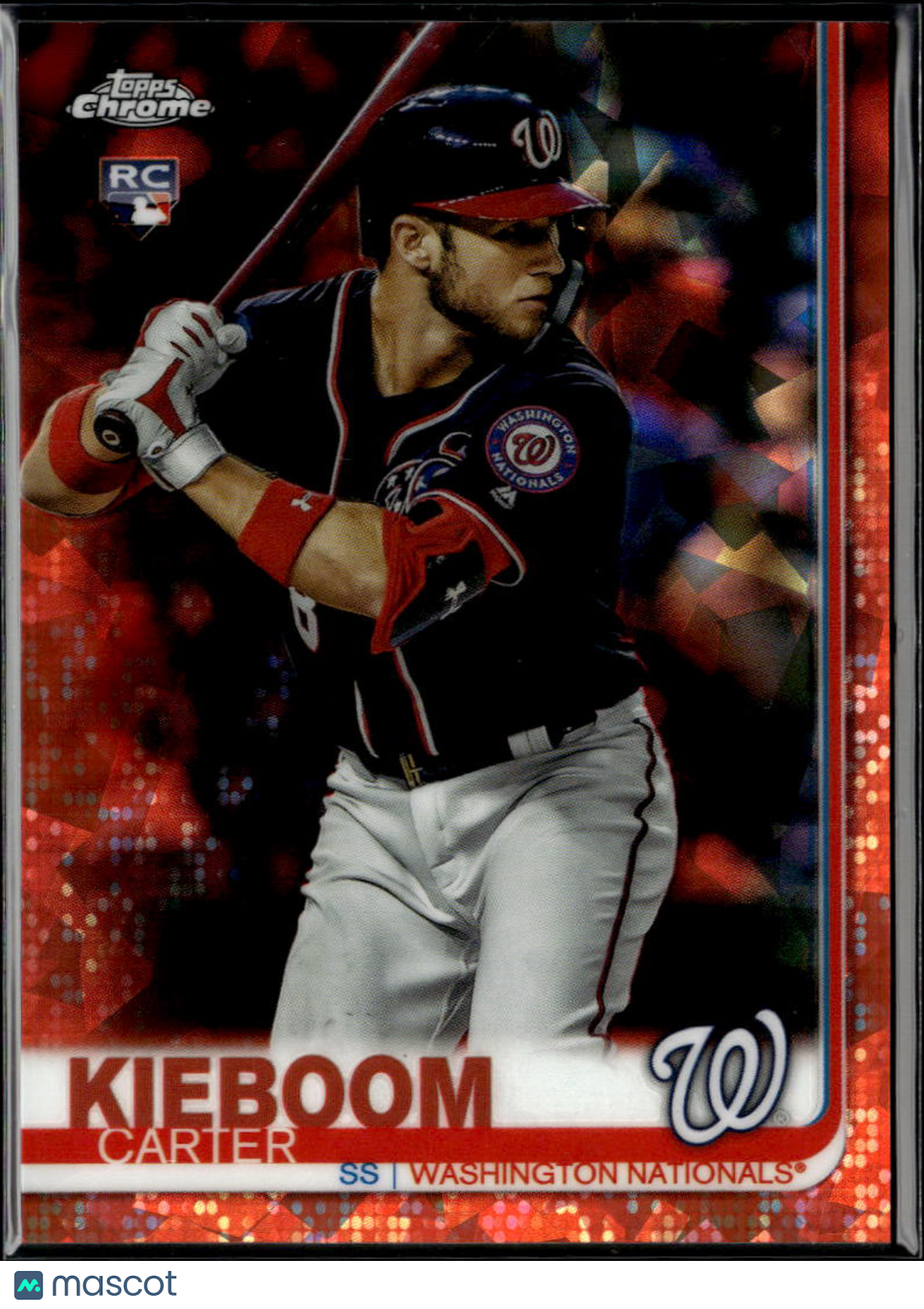 Carter Kieboom 2019 Topps Chrome Sapphire Orange Refractor RC 4/25 Nationals