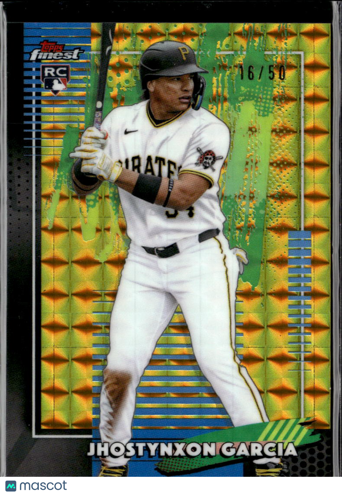Jhostynxon Garcia 2026 Topps Finest RC GOLD Refractor 16/50 Pittsburgh Pirates