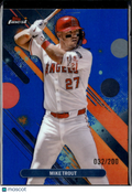 Mike Trout 2025 Topps Finest Blue Refractor 32/200 Los Angeles Angels