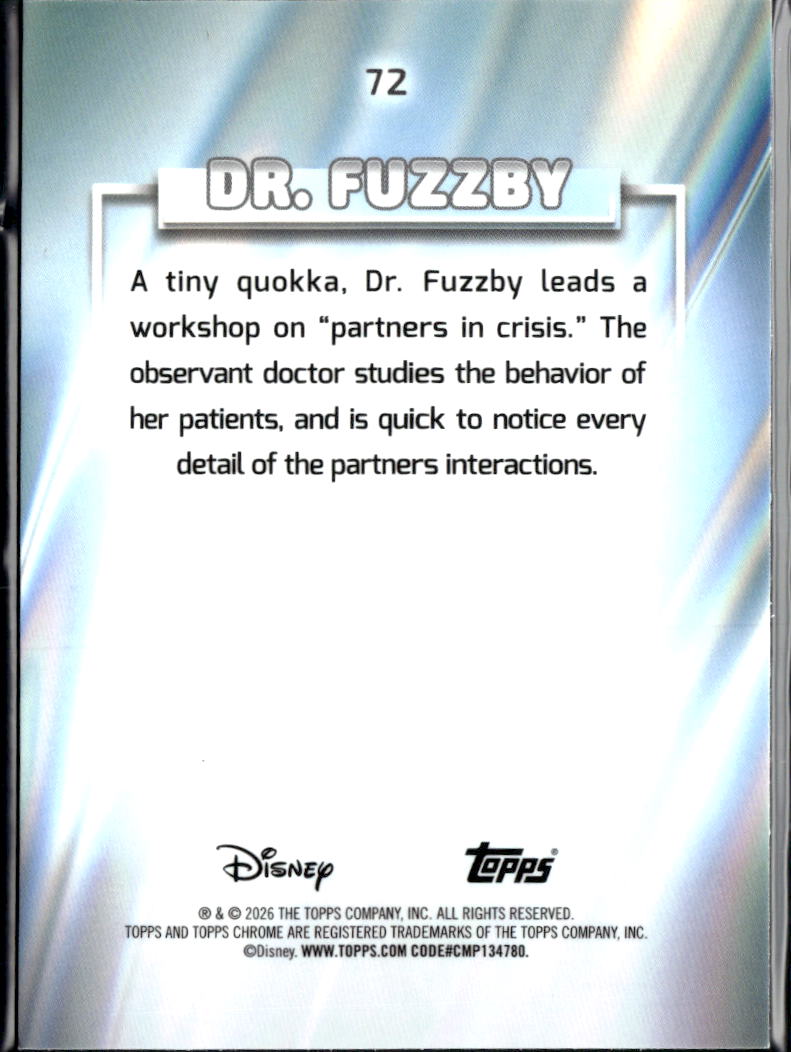 2026 Topps Chrome Disney 100 Debut 54/99 #72