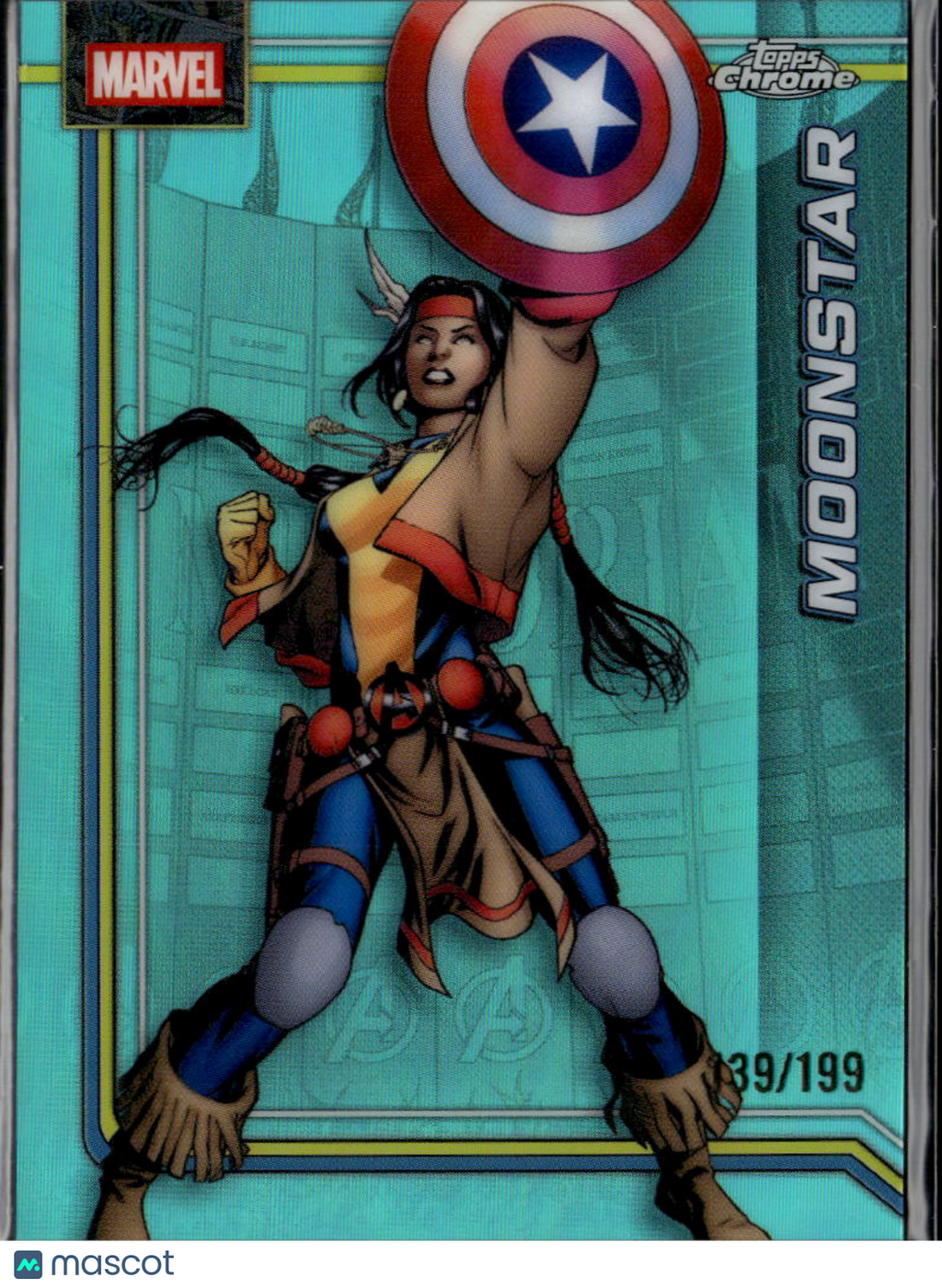 Moonstar 2026 Topps Chrome Marvel Aqua Refractor 39/199 #82