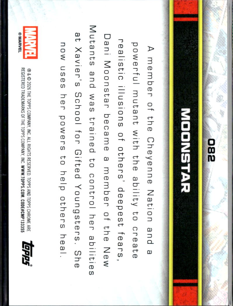 Moonstar 2026 Topps Chrome Marvel Aqua Refractor 39/199 #82