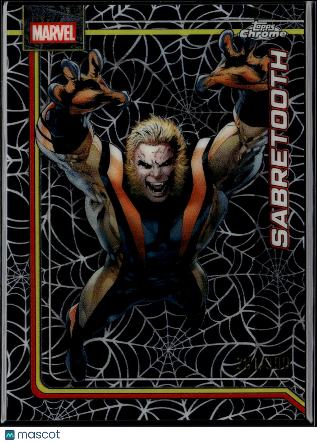 Sabertooth 2026 Topps Chrome Marvel Web Refractor 281/399 #144