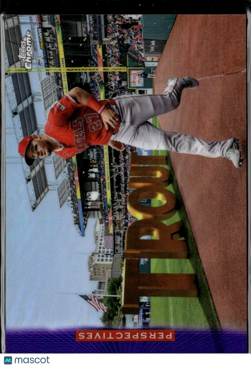 Mike Trout 2026 Topps Chrome Perspectives Purple Refractor 26/75 Angels