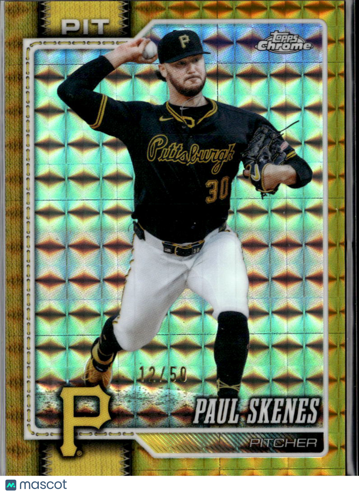 Paul Skenes 2026 Topps Chrome GOLD Geometric Refractor 12/50 Pittsburgh Pirates