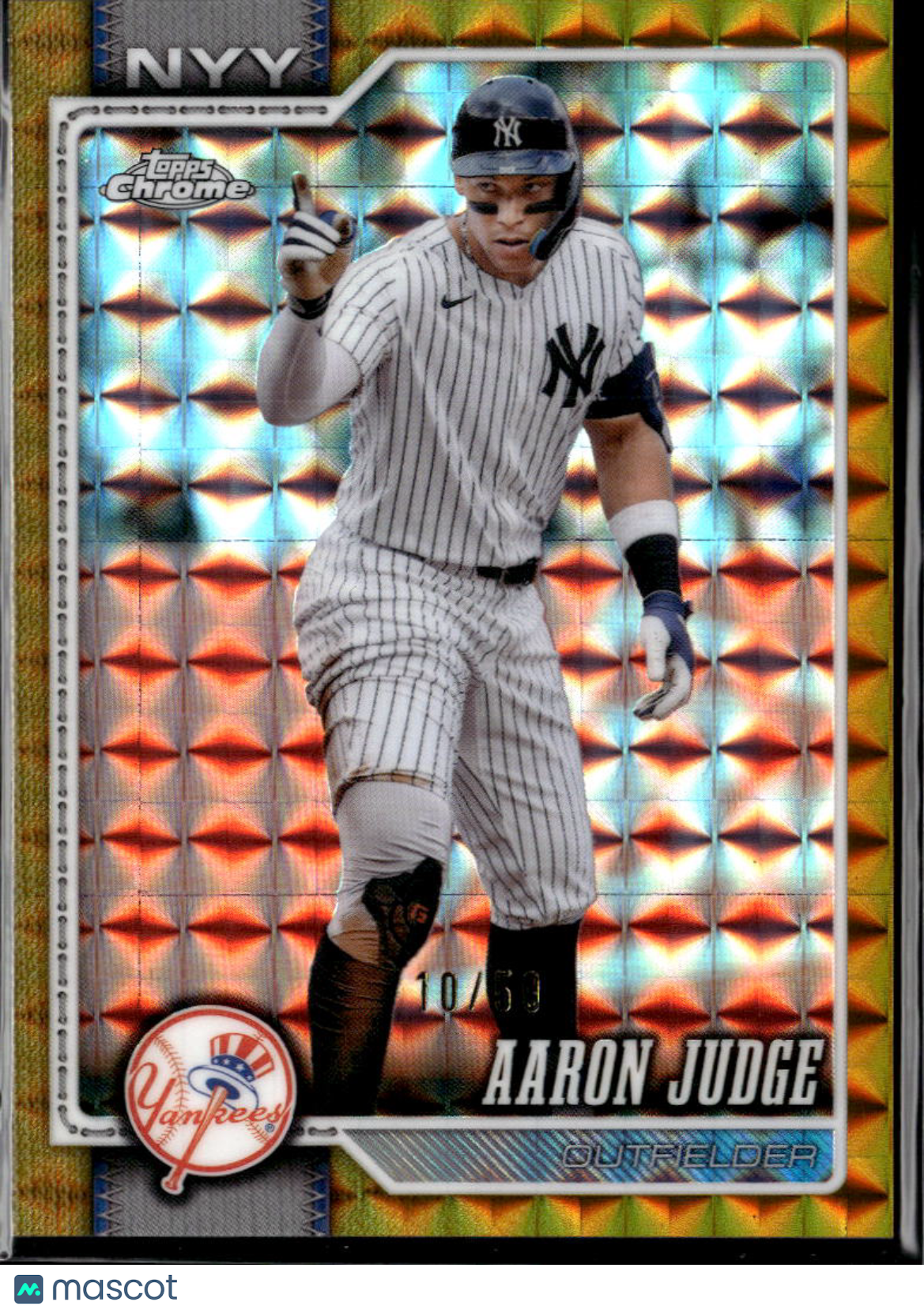 Aaron Judge 2026 Topps Chrome GOLD Geometric Refractor 10/50 New York Yankees