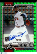 Rolddy Munoz 2026 Topps Chrome Auto Autograph RC 73/99 Atlanta Braves