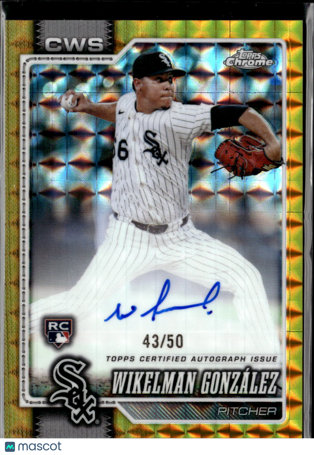 Wikelman Gonzalez 2026 Topps Chrome GOLD Auto Autograph RC 43/50 White Sox