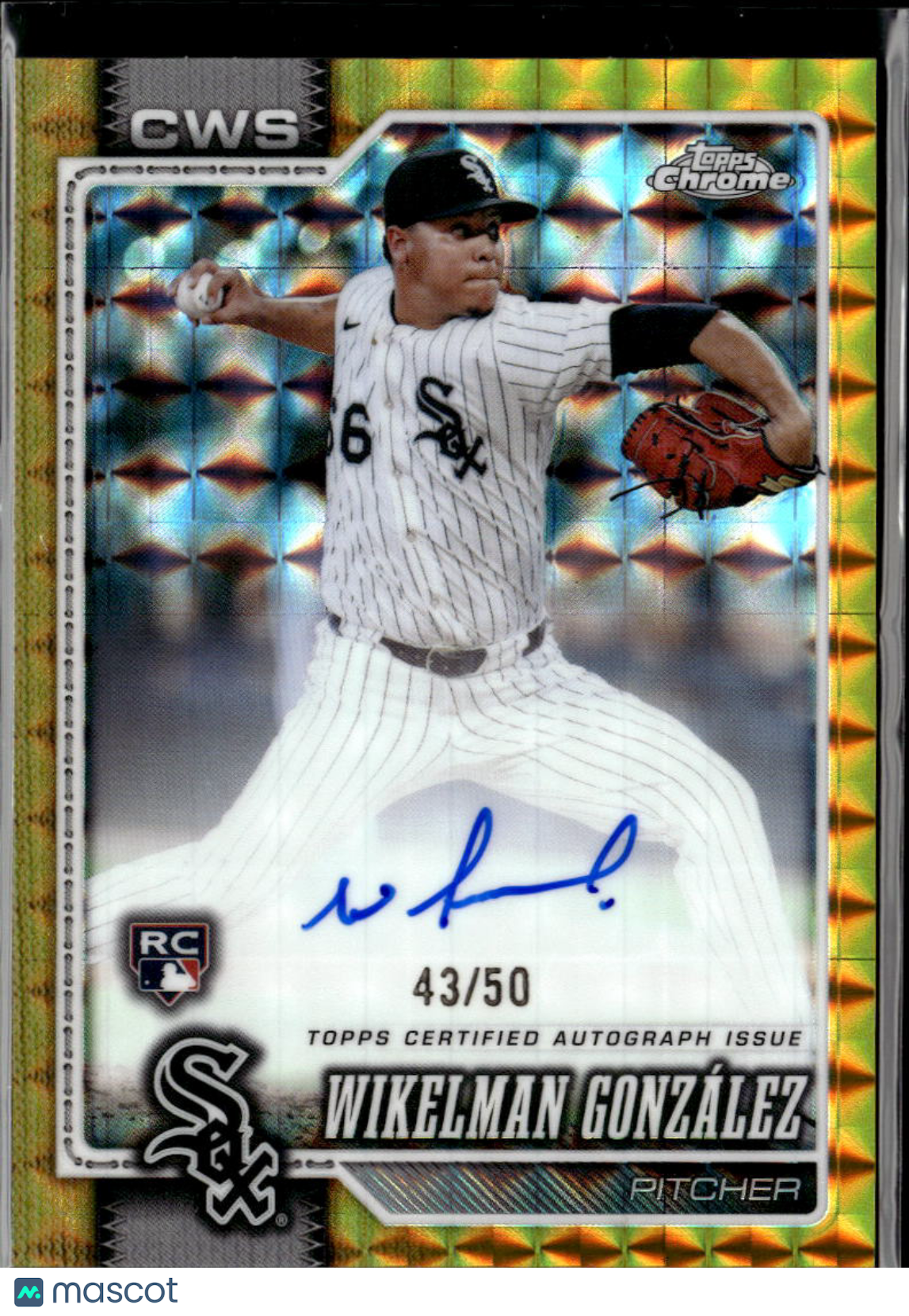 Wikelman Gonzalez 2026 Topps Chrome GOLD Auto Autograph RC 43/50 White Sox