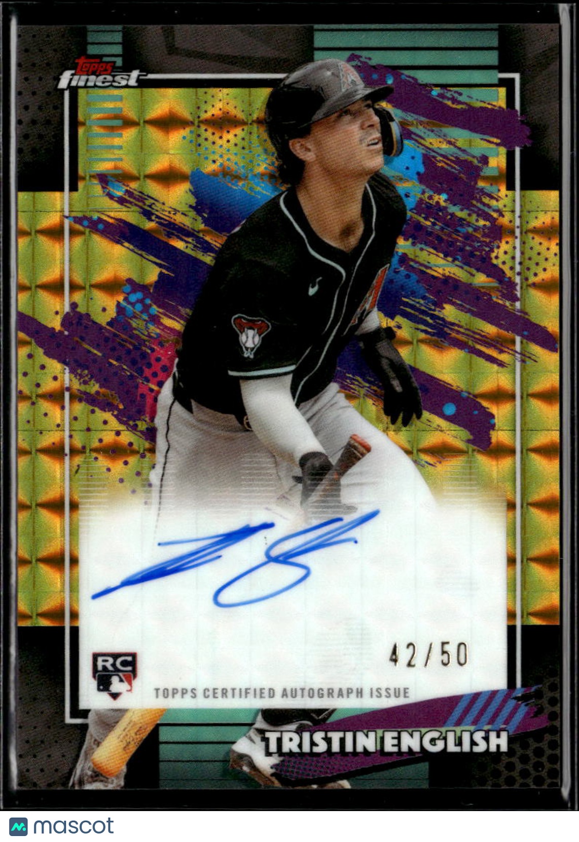 Tristin English 2026 Topps Finest GOLD Auto Autograph RC 42/50 Diamondbacks