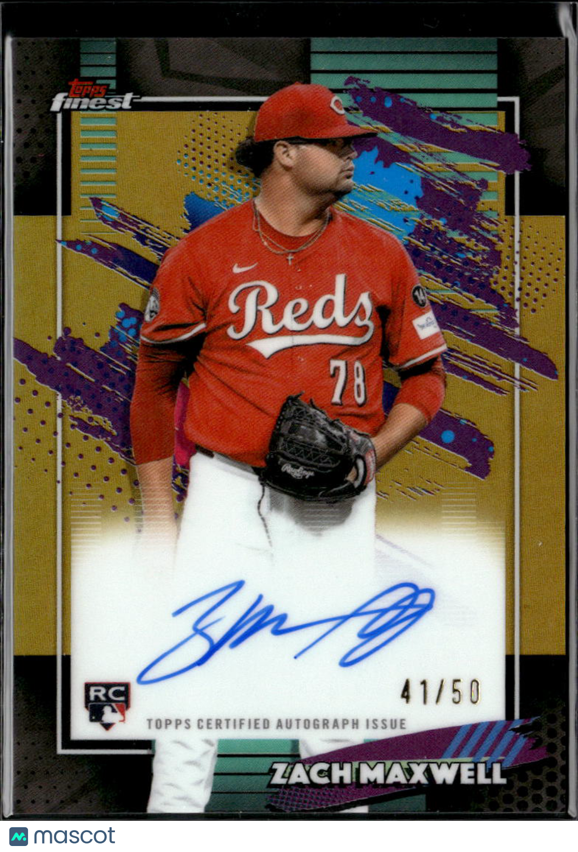 Zach Maxwell 2026 Topps Finest Auto Autograph GOLD RC 41/50 Cincinnati Reds